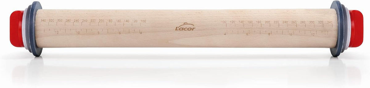 67142 Teigroller Buchenholz 34 cm s Weinringem, Holz, Hnědý, 42 x 6 x 6 cm