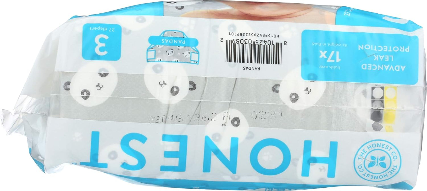 – Ekologické a vysoce kvalitní jednorázové plenky Pandas, velikost 3 (7,3–12,7 kg), 27 kusů