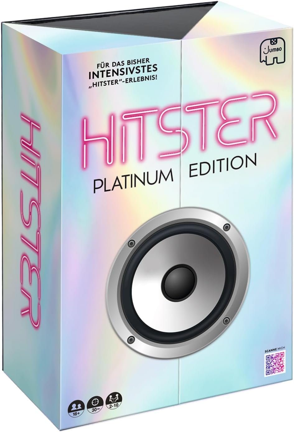 Hitster Platinum Edition – Party hudební hra s 500 písněmi z oblasti pop, rock, hip-hop, tanec a další, včetně reproduktoru