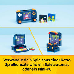 Retro herní konzole LEGO Creator 3v1 – promění se v arkádový automat nebo počítač s klávesnicí a myší – nápad na dárek pro hráče a chlapce a dívky od 8 let – 31380