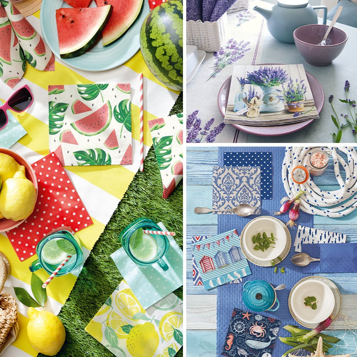 PAW - Șervețele 3 straturi (33 X 33 Cm) I 20 bucăți I Perfect pentru zilele de naștere ale copiilor, petreceri, comuniuni și sărbători I Șervețele de hârtie colorate cu motivul petrecerii I Animale, bucurie, petrecere - coarne de pădure