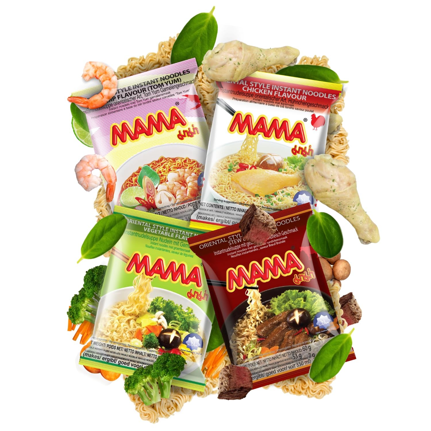 MAMA – Instantní nudle s kuřecím masem – více balení (30 x 55 GR)