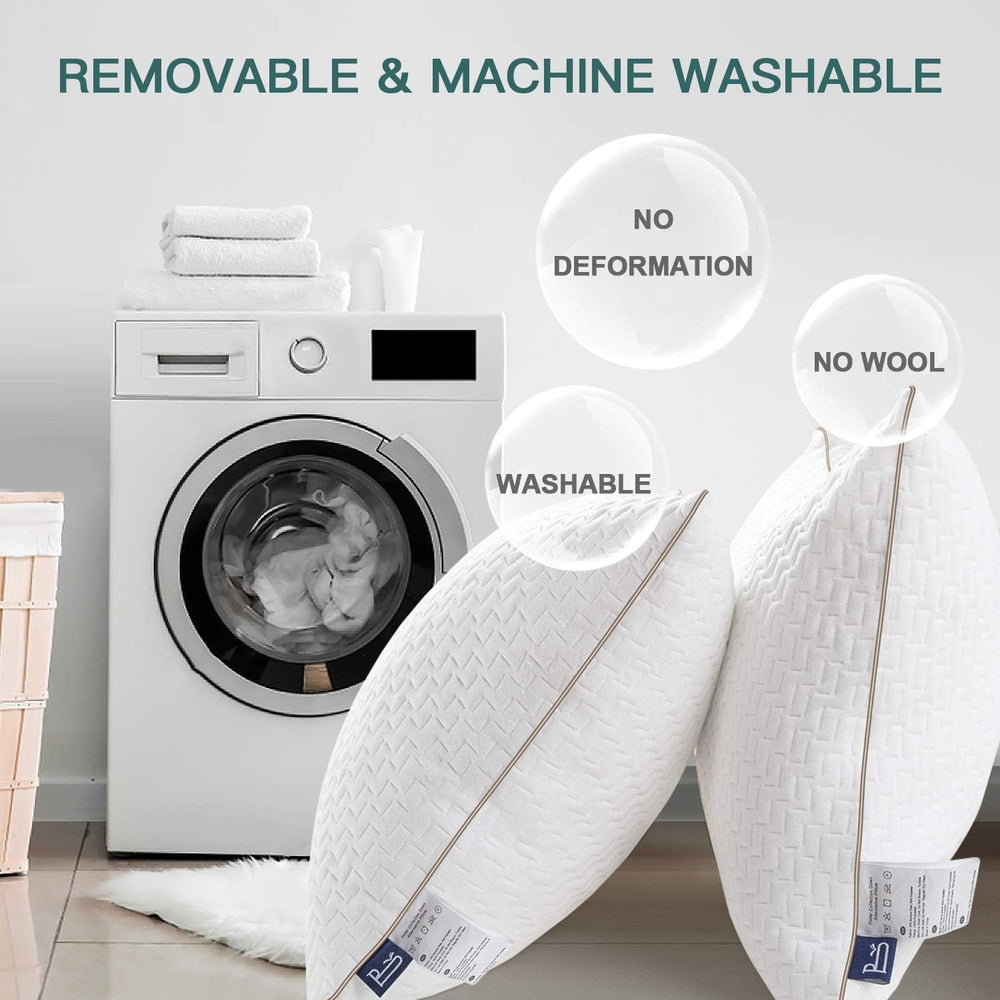 Pernă Bedstory, Pernă de dormit, 2 bucăți, Hipoalergenică, Pernă anti-praf, În jos, Calitate alternativă, Pernă de pat pentru cei care dorm pe spate, stomac și lateral, Dimensiune standard, Lavabilă, 42 X 70 Cm Perne standard Naty Shop