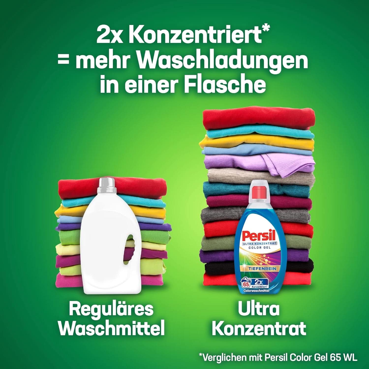 Persil Ultra Concentrate Color Detergent (2 x 65 praní), vysoce koncentrovaný tekutý prací prostředek s technologií Deep Clean Plus proti nejobtížnějším skvrnám Rufe Naty Shop Laundry Detergents