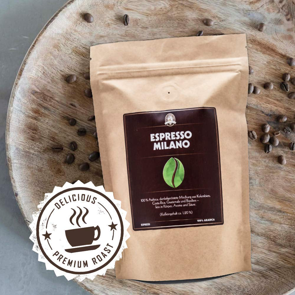 Henry's Espresso Milano 1000g - 100% Arabica - aromă intensă - prăjire artizanală - boabe de cafea