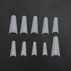500 de bucăți de vârfuri de unghii false, vârfuri de unghii naturale artificiale franceze pentru manichiură, L, unghii false DIY, gel UV oval, accesorii pentru unghii pentru femei și fete (culoare naturală)