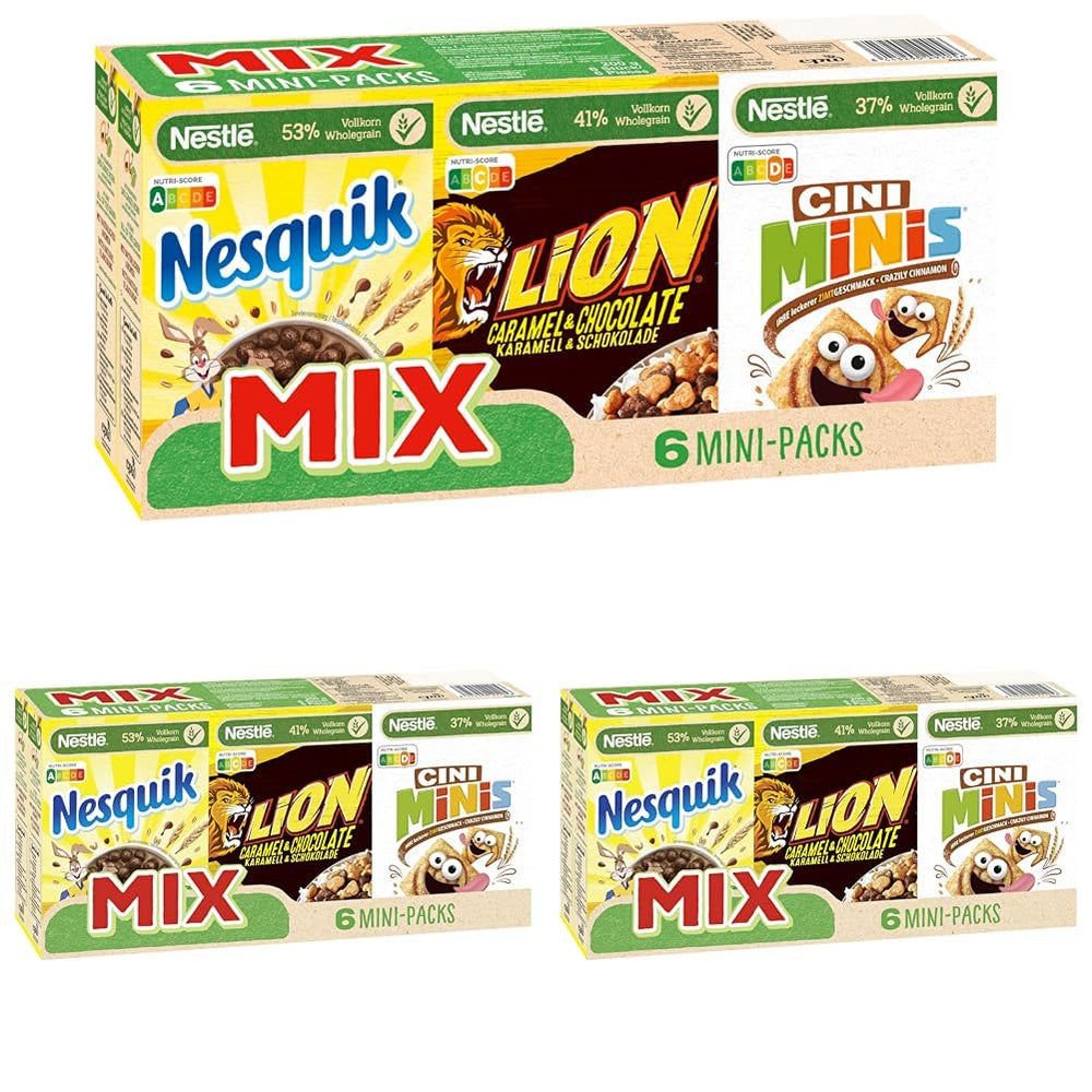 Nestlé Mix cereální mini balíčky, 6 kusů, 1 balíček (1x200g až 4x30g, 2x40g)