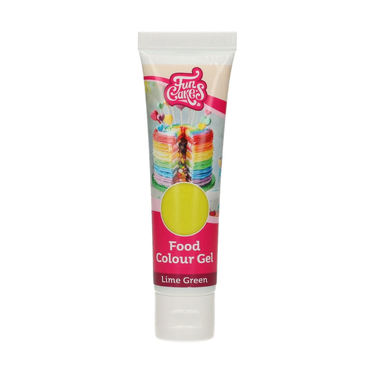 Colorant alimentar Funcakes Gel Verde Lime: Colorant alimentar foarte concentrat pentru aluat, cremă, fondant și marțipan. Dozare ușoară. Picătură individuală pentru a crea culori vibrante. Halal. 30 g.