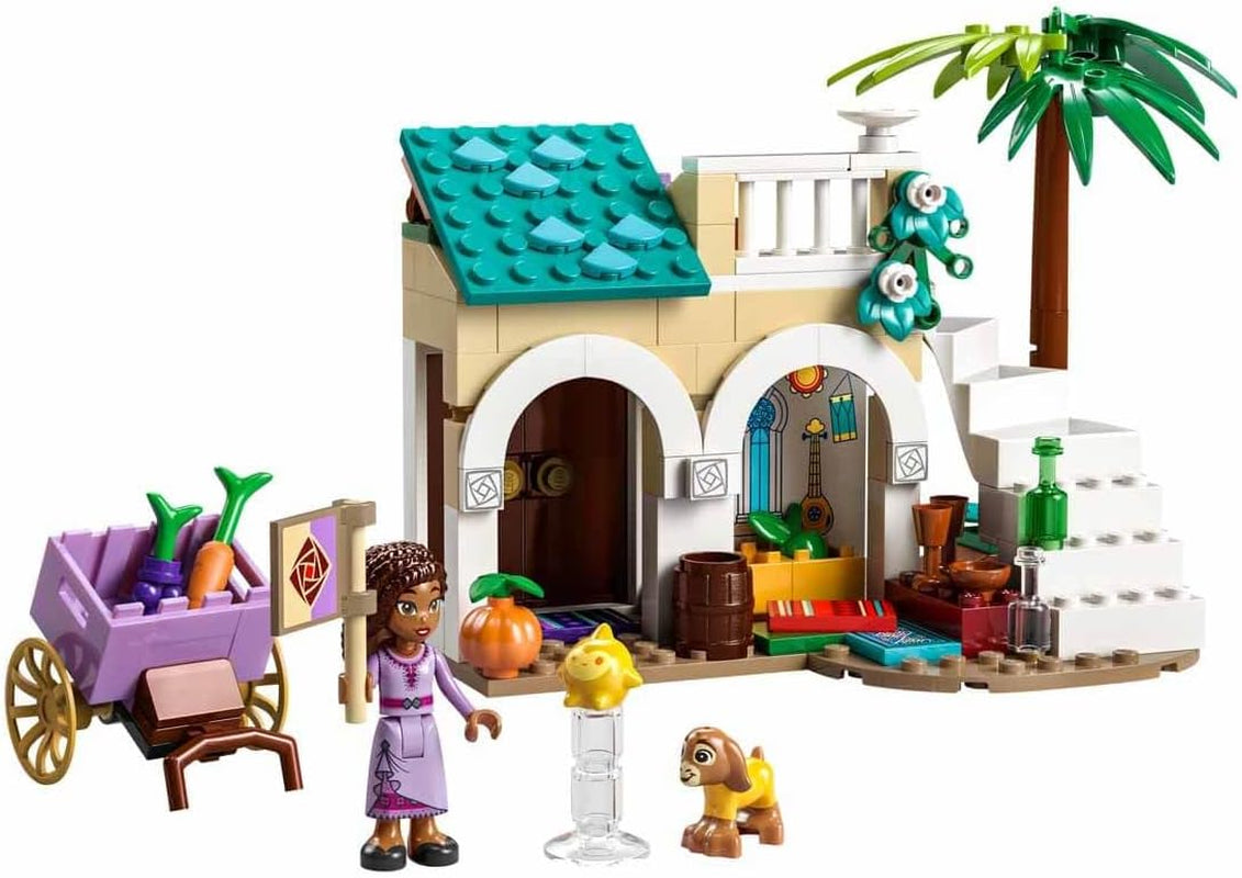 LEGO 43223 Disney Wish Asha v Rosas City, Filmová sada přání s trhem, Minipanenka Asha, Valentino jako kozička a figurky hvězd, Dárek pro děti od 6 let, Stavebnice pro dívky a chlapce Besuche den LEGO-Store
