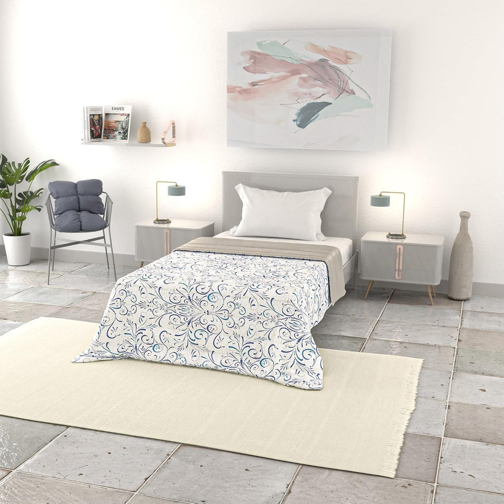 Cuvertură de vară Basic, microfibră, dungi de blugi, 200X240Cm Plapumi si pilote Naty Shop Ornatotex 200X240Cm