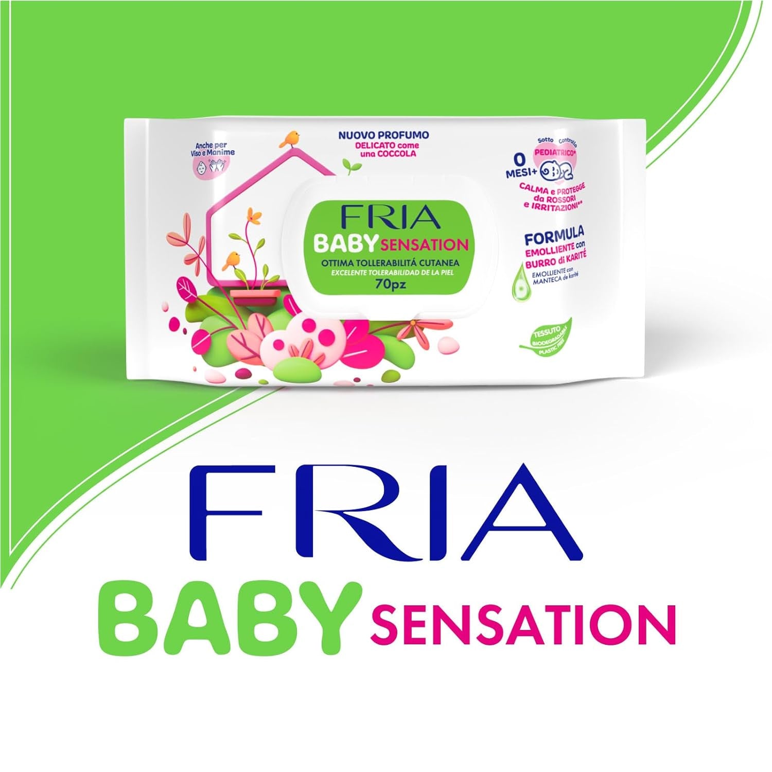 Baby Sensations s víčkem, 72 vlhčených ubrousků, čistící ubrousky pro osobní péči, unisex, děti