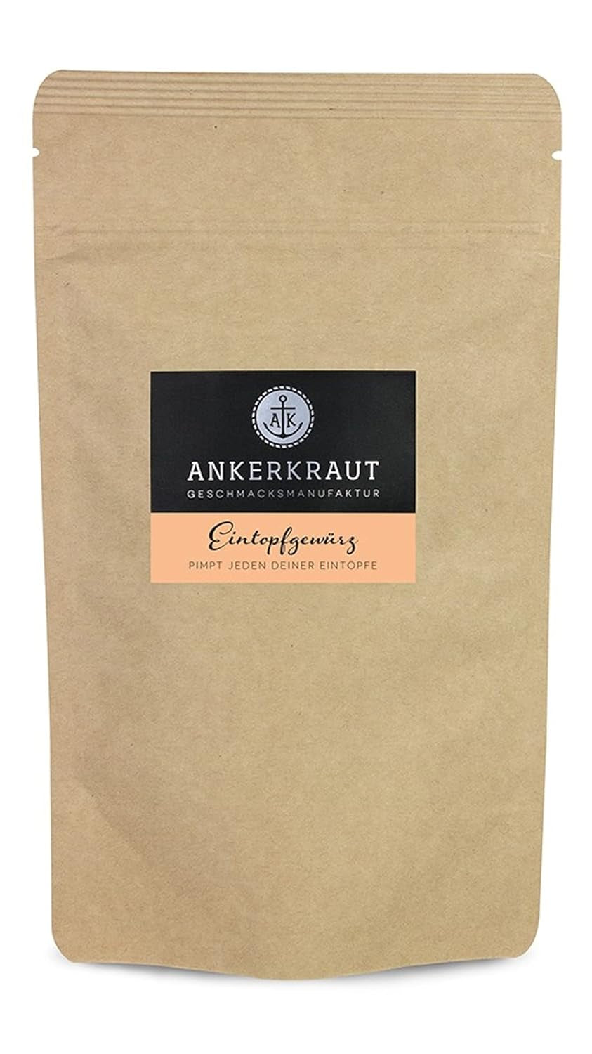 Ankerkraut Eintopf, Linsen, Beans and Gemüse, Gewürz-Mischung, Vielfalt für jeden Gesmack, ohne Gesmackverstärker, lecker schmecker, 90 g v korkovém skle