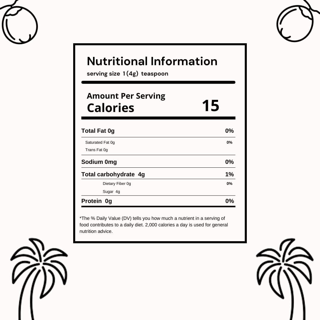 SVATV Hnědý prášek z palmového cukru, 227 gramů Sweeteners Naty Shop