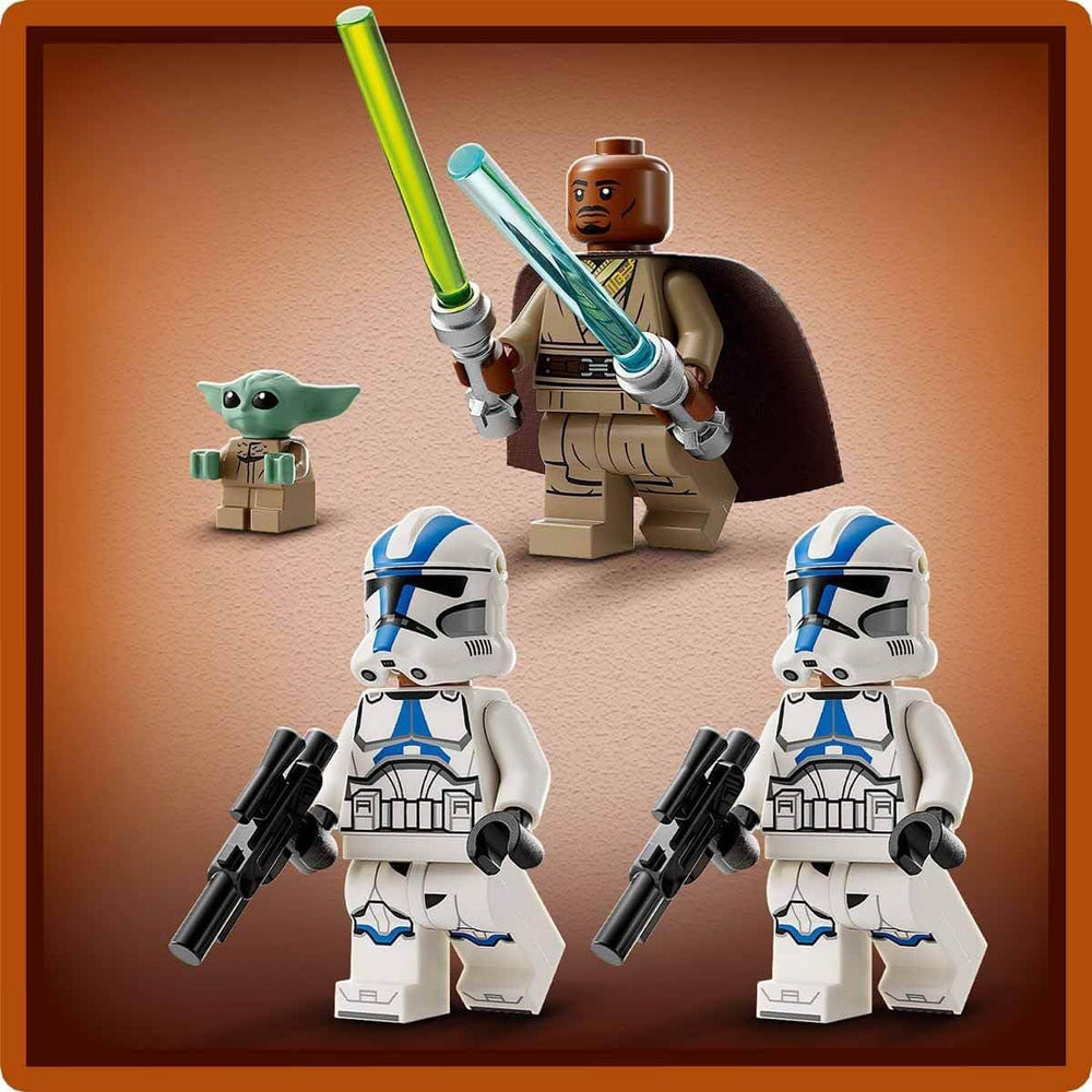 LEGO Star Wars Útěk se speederem BARC, sada Mandalorian, dětské kolo se sajdkárou, obsahuje figurky Kellerana Beqa a Grogu, dárek pro chlapce a dívky od 8 let 75378 Stavebnice Beuche den LEGO-Store