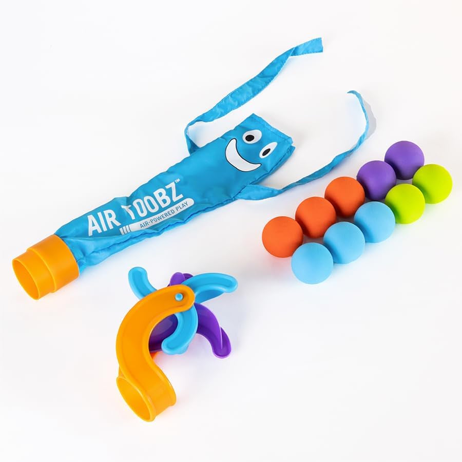 Fat Brain Toys Air Toobz Erweiterungspaket – Luftbetriebenes STEM-Bauspielzeug – Kinder & Jugendlich, Blau