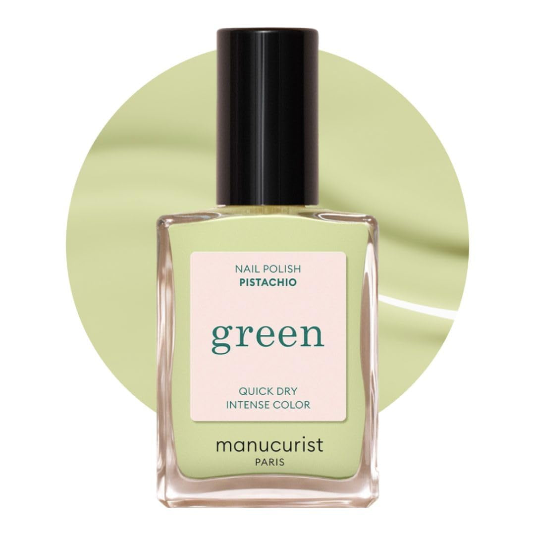 Manucurist Green - Rosy Beige Shell Beige Lak - Rychleschnoucí lak na nehty - DIY Nails - Vegan 12-Free - Rostlinná báze - Lak na nehty - Vyrobeno ve Francii