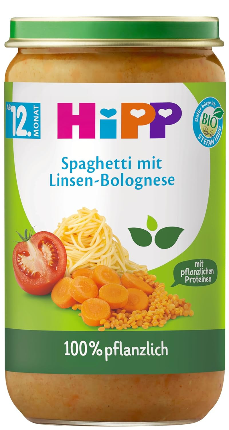 Hipp 100% rostlinné menu od 12 měsíců Matka a dítě Naty Shop 250 gramů Boloňské špagety