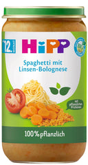 Hipp 100% rostlinné menu od 12 měsíců Matka a dítě Naty Shop 250 gramů Boloňské špagety
