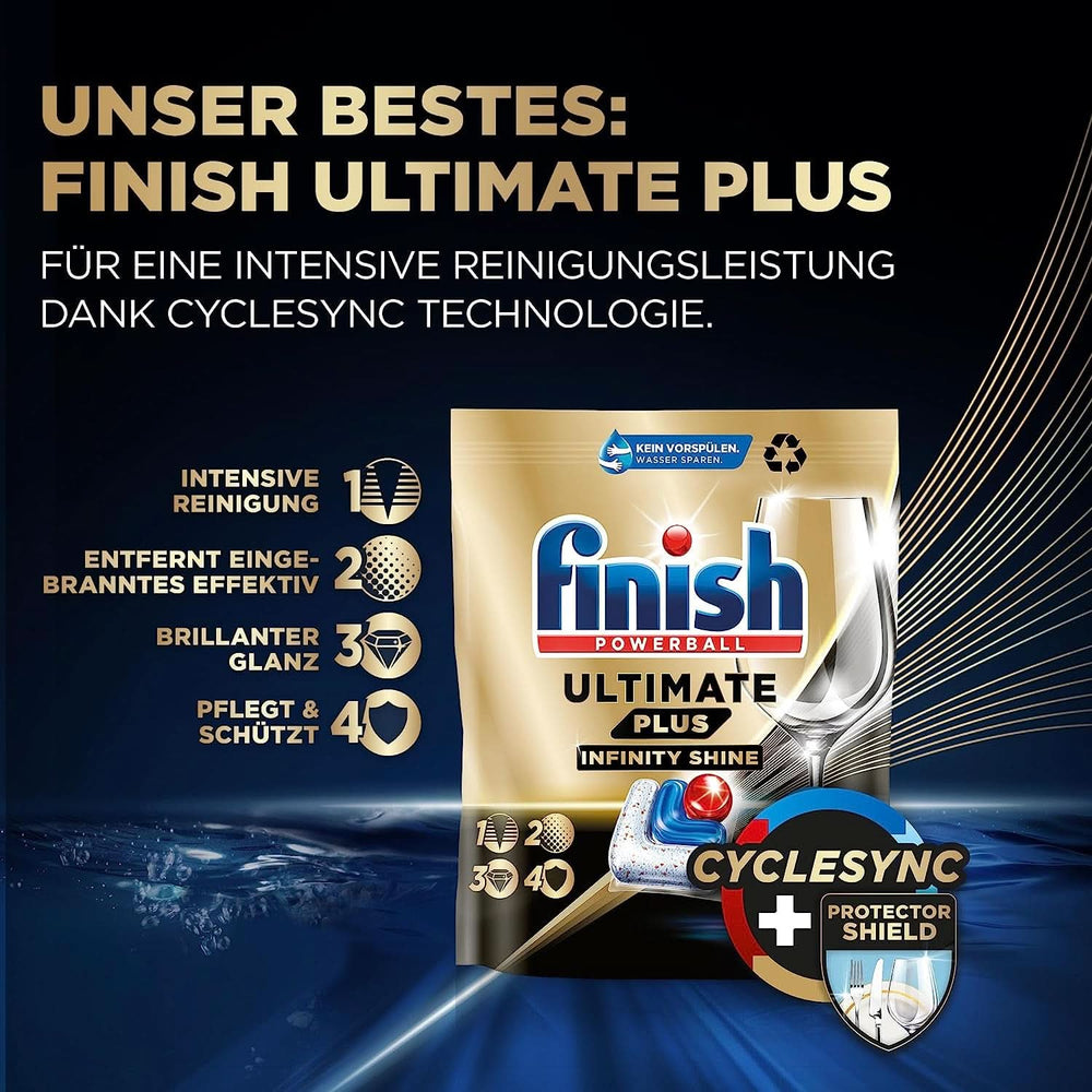 Detergent pudră Finish Classic, fără fosfați - pentru un rezultat strălucitor la spălarea vaselor Detergenti Bucatarie Naty Shop