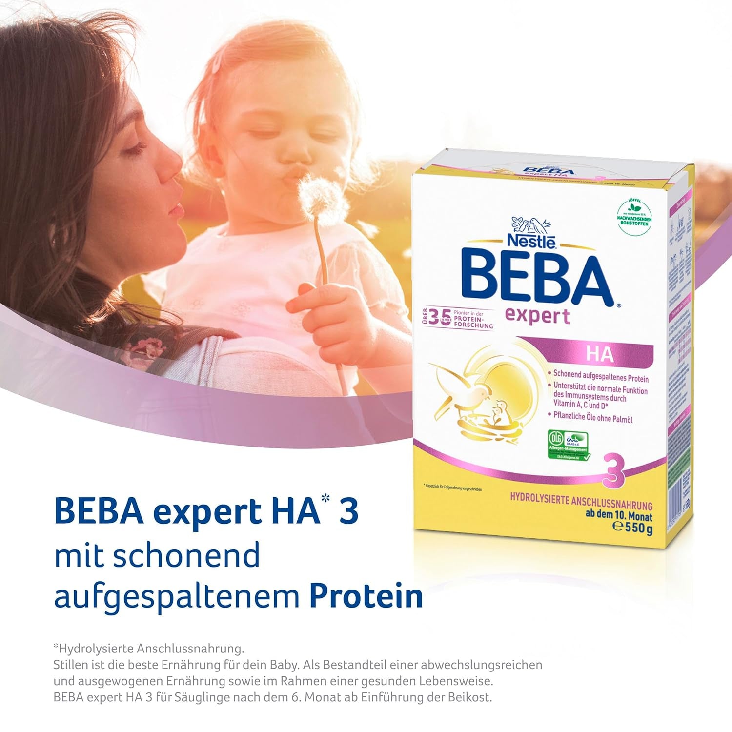 BEBA expert HA 3 Hydrolyzované pokračovací mléko, od 10 měsíců, 1 balení (1 x 550 g)