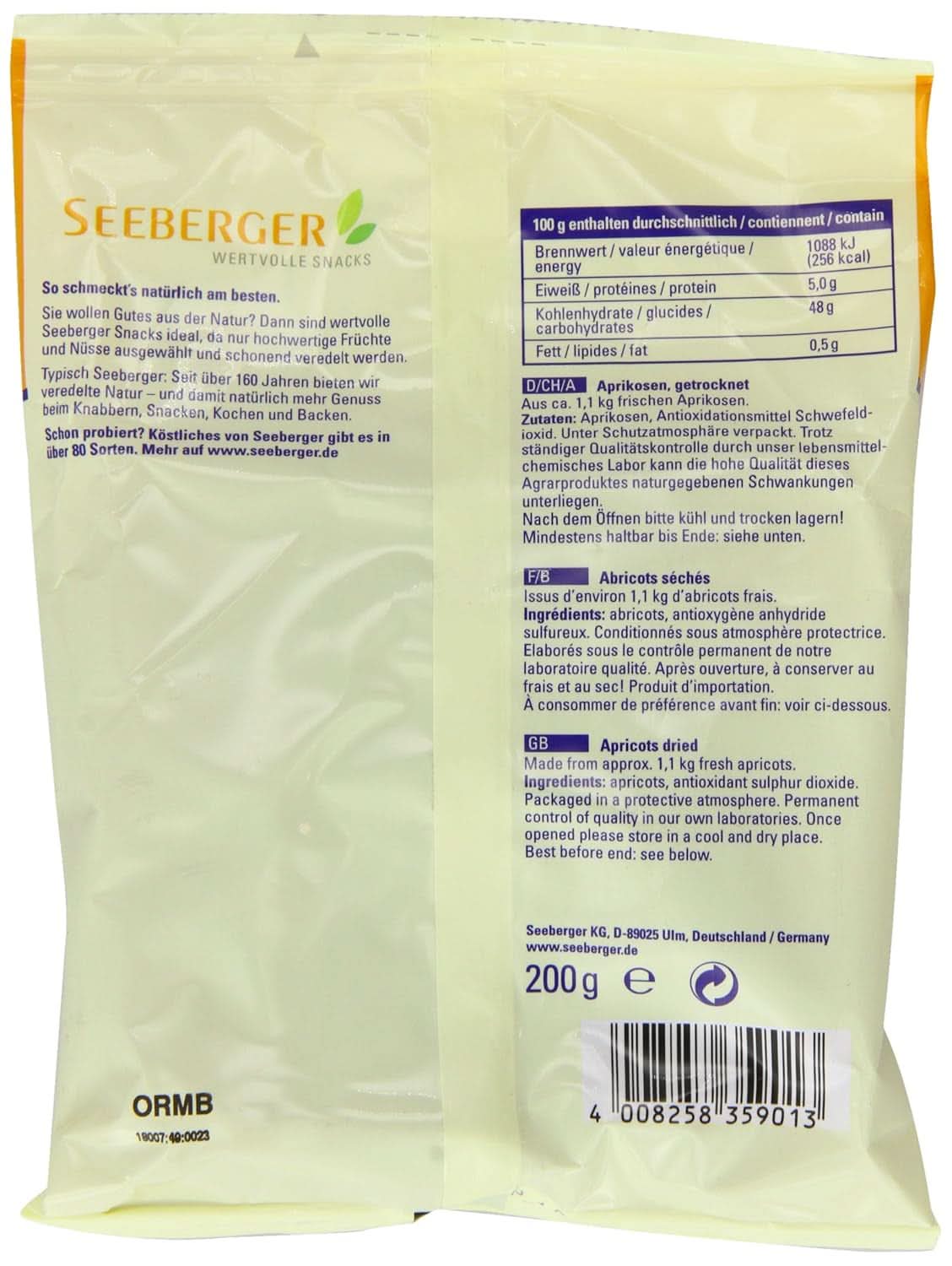 Seeberger, Caise, 200 grame Produse deshidratate Naty Shop