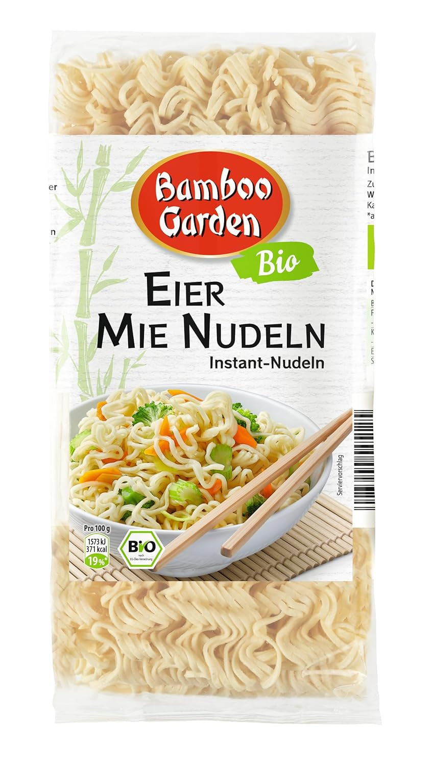 Bamboo Garden Bio vaječné a jehněčí nudle, 250g (Design balení se může lišit)