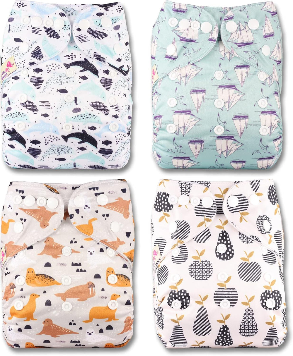 Littles a Bloomz FLP2-0406 Standard Clip opakovaně použitelná plena, 4 plenky