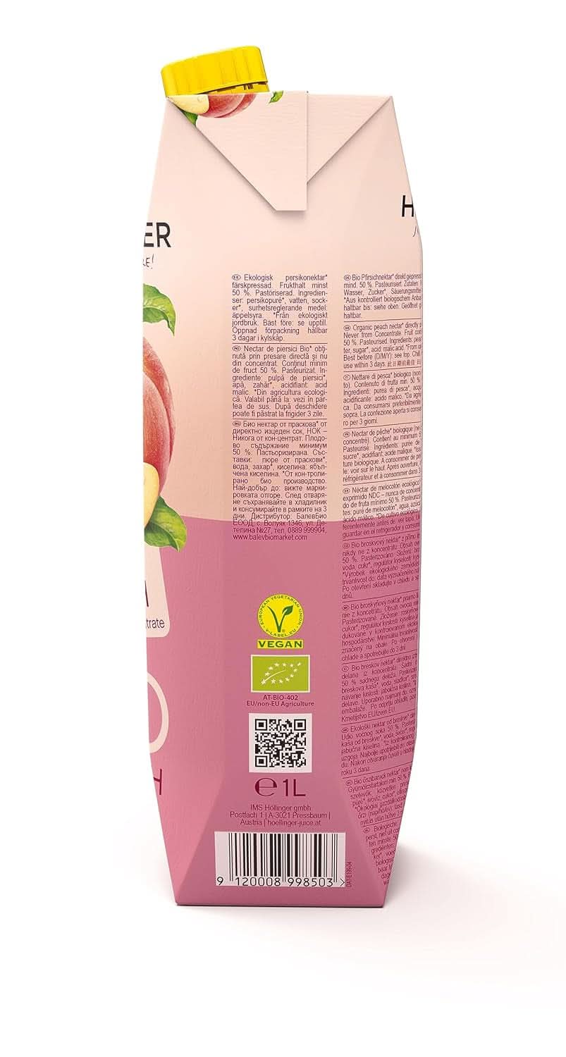 BIO Broskev, 1 litr Nealko nápoje Naty Shop