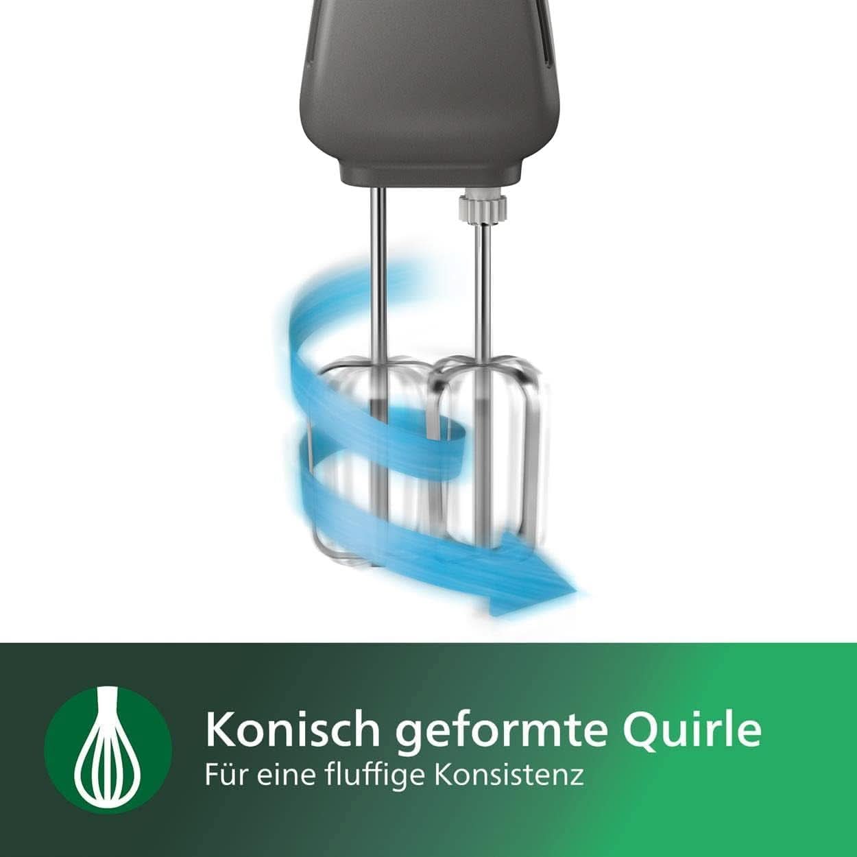 Philips ruční mixér, 450 W, 5 Geschwindigkeiten plus Turbo, Weiß/Grau (HR3741/00) Kuchyně Naty Shop