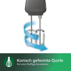 Philips ruční mixér, 450 W, 5 Geschwindigkeiten plus Turbo, Weiß/Grau (HR3741/00) Kuchyně Naty Shop