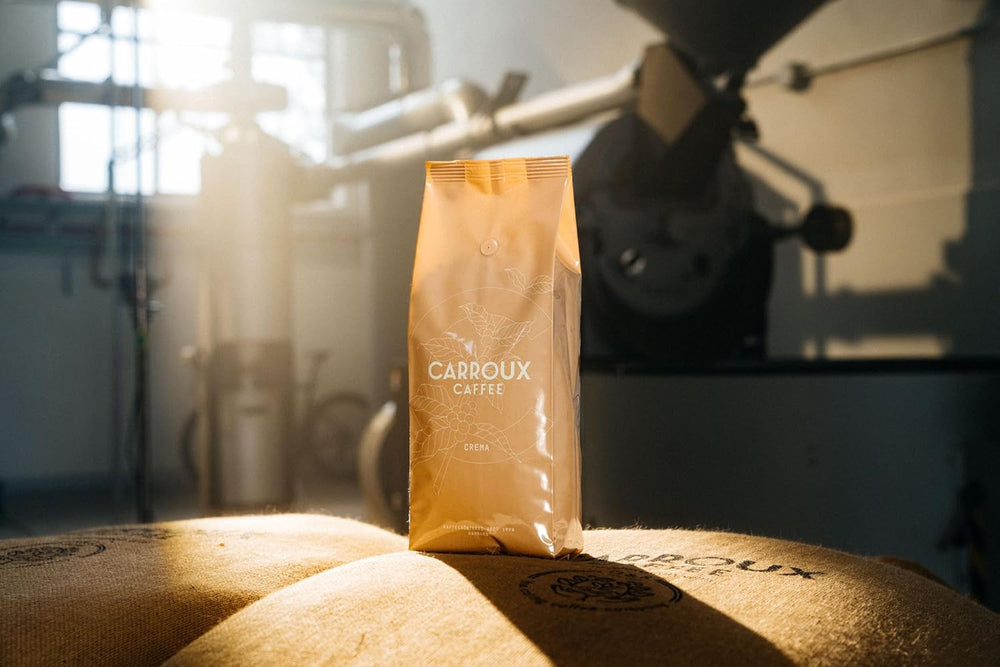 Boabe întregi de cafea CARROUX Crema (6 x 500g) - Boabe de cafea premium din Hamburg - Prăjite tradițional proaspăt