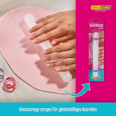 DECOCINO Ausrollstab – 3-dílný, cca. 23 cm dlouhá – antihaftbeschichter als Teigrolle zum Ausrollen von marcipán, Blütenpaste, Roll-Fondant