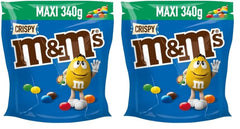 M&M'S Crispy, Chocolate Crispy Lentils a Crispy Center, Čokoláda, 1 balení (1 x 340 g) (balení 2 ks)