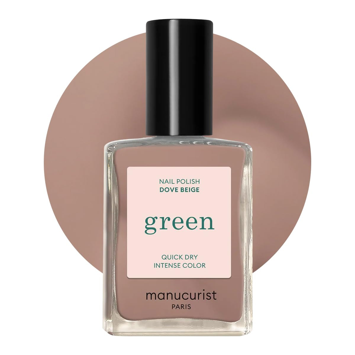 Manucurist Green - Rosy Beige Shell Beige Lak - Rychleschnoucí lak na nehty - DIY Nails - Vegan 12-Free - Rostlinná báze - Lak na nehty - Vyrobeno ve Francii