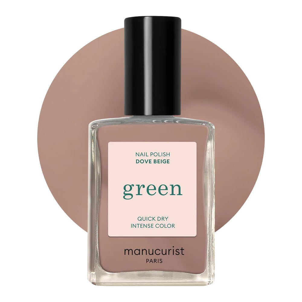 Manucurist Green - Rosy Beige Shell Beige Lak - Rychleschnoucí lak na nehty - DIY Nails - Vegan 12-Free - Rostlinná báze - Lak na nehty - Vyrobeno ve Francii