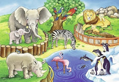 Ravensburger Puzzle pro děti - 07602 Zvířátka v ZOO - Puzzle pro děti od 3 let, s 2X12 dílky Puzzle Naty Shop