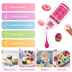 Sada 12 ks tekutých potravinářských barviv, 10 ml Naty Shop