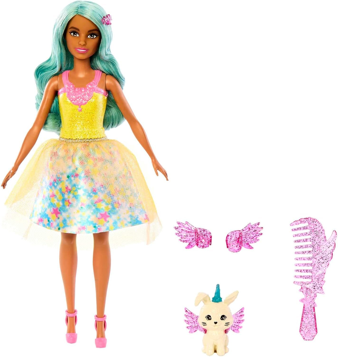 Barbie Ein Verborgener Zauber - Teresa Puppe mit märchenhaftem Outfit, gewelltes Haar und Kamm für Frisierspaß, für Kinder ab 3 Jahren, HLC36