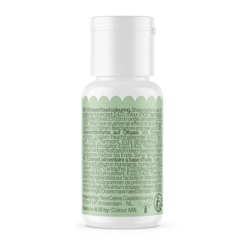Colorant alimentar pe bază de ulei de salvie Colour Mill - Colorant alimentar pentru ciocolată, fondant, brioșe, prăjituri, copt, macaroane - Colorant alimentar pentru decorarea torturilor - 100 ml