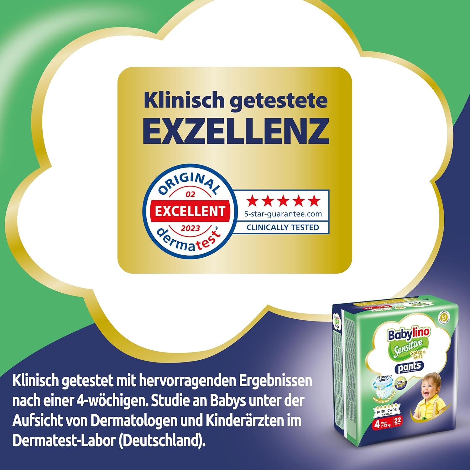 Pleny Sensitive Cotton Soft, velikost 4, Kalhotky Maxi (7-13 kg), 22 kusů