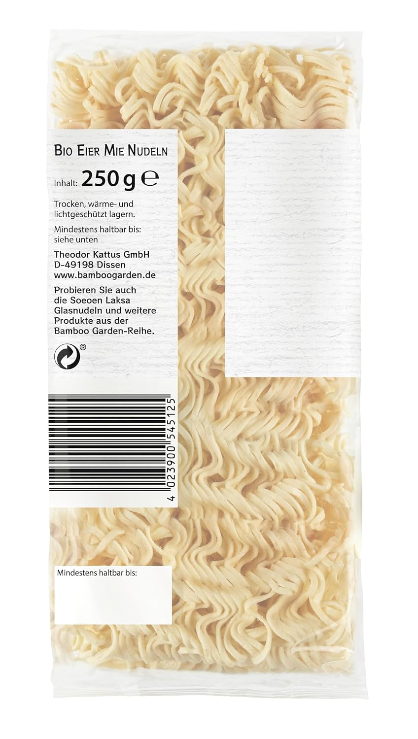 Bamboo Garden Bio vaječné a jehněčí nudle, 250g (Design balení se může lišit)