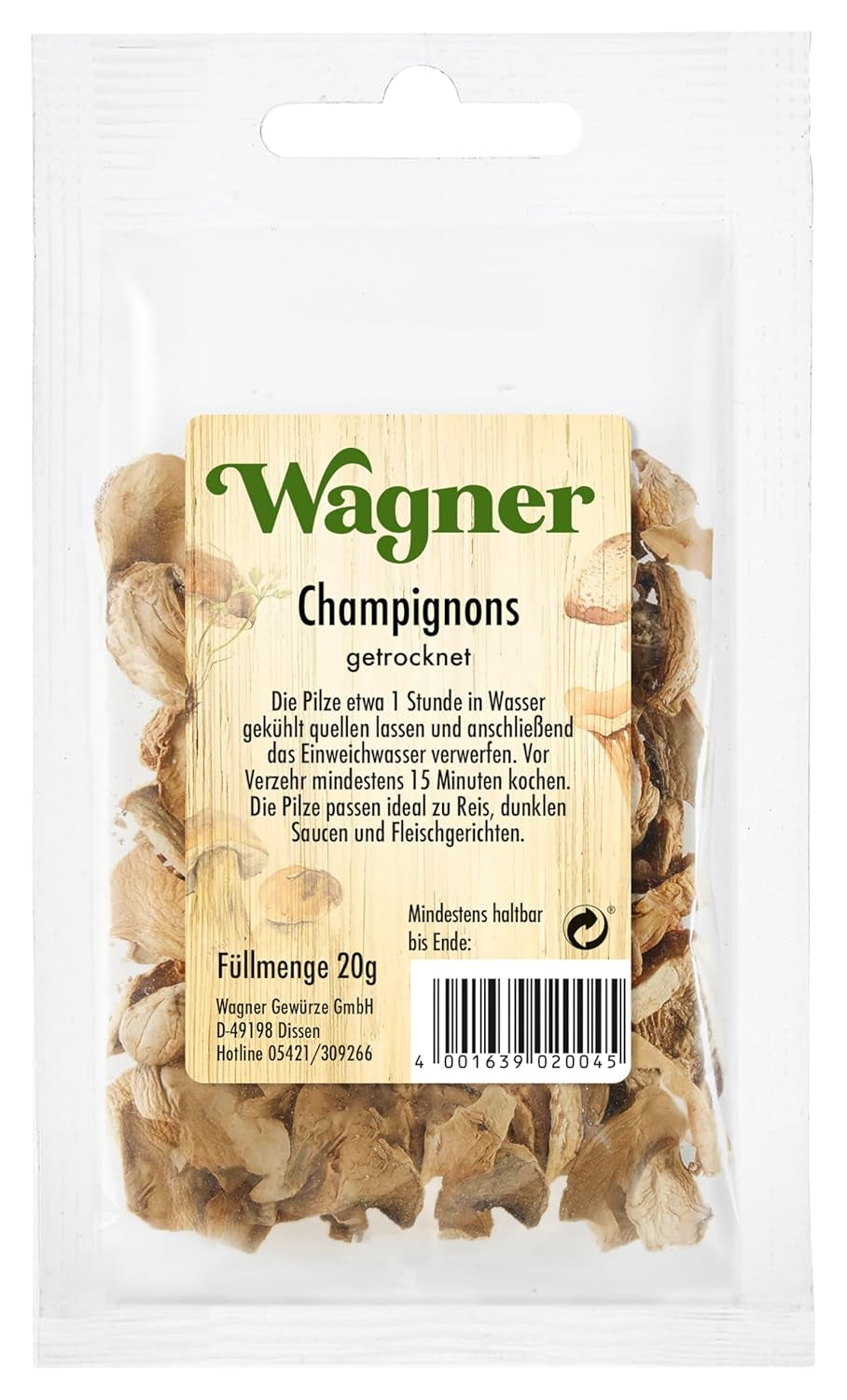 Wagner Green Forest sušené žampiony v 1er balení (1 x 20 g)