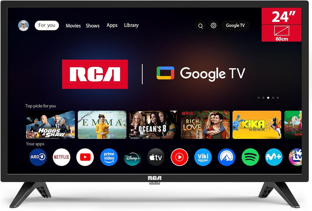 Televizor inteligent RCA VRS32HQ1, televizor LED HD de 32 inch (80 cm), cu WLAN, tuner triplu (DVB-T/T2, DVB-C, DVB-S/S2), App Store, HDMI, USB, CI/CI+, Netflix, YouTube și multe altele [RVSmart 2024]