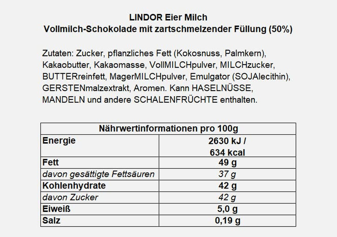 Vejce LINDOR s čokoládou Lindt | 4 krabice po 450 g | Vejce LINDOR s mléčnou čokoládou rozpouštějící se v ústech, bílou, tmavou a oříškovou náplní | Velikonoční čokoláda | Čokoládový dárek | Velikonoční vajíčka | Čokoládová vajíčka