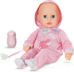 BABY Born Hannah Play with Me - Păpușă bebeluș cu 5 funcții - Corp din material moale, inclusiv accesorii - Păpușă de 36 cm - Funcționează cu baterii - Potrivită pentru copii de la 1 an