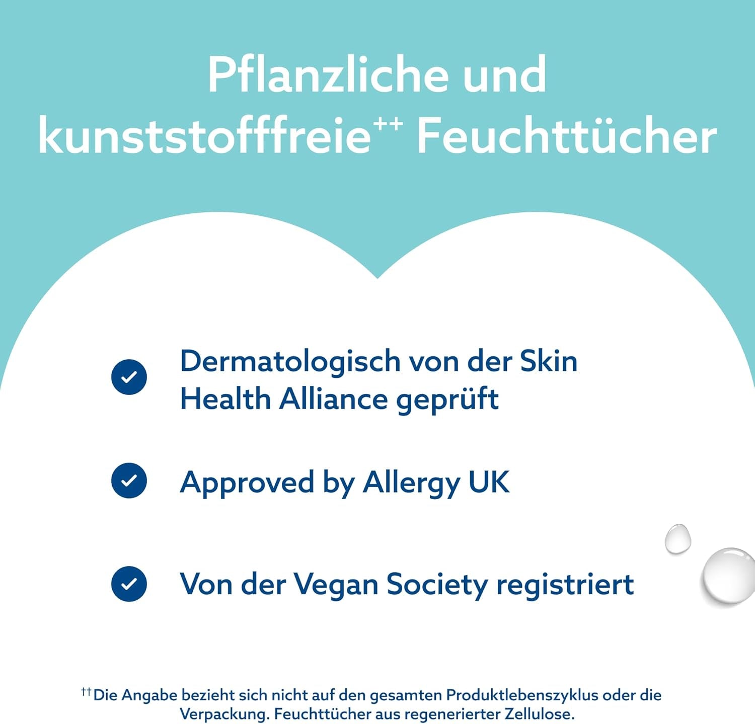 Vlhčené ubrousky WaterWipes Sensitive+ On The Go, 100 ubrousků (10 balení), 3 v 1 čistí, pečuje, chrání, 99,9 % vody, ubrousky bez parfemace