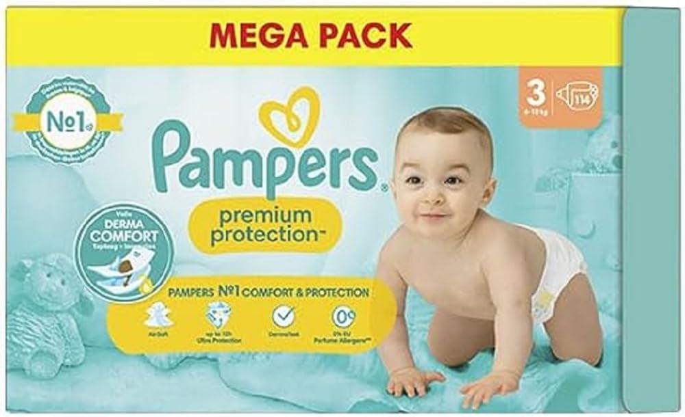 Pampers Premium Protection Velikost 6, 74 Plenky, 13kg+, #1 pro pohodlí a ochranu citlivé pokožky