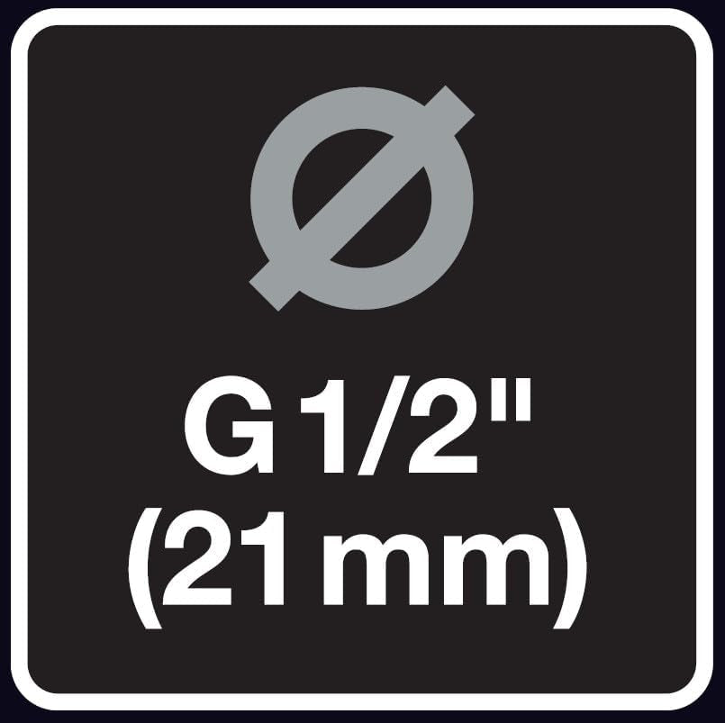 Conector de robinet Fiskars, pentru robinete, Ø 21 mm (G 1/2"), FiberComp, dimensiune universală, 10 g, negru/portocaliu, 1027053