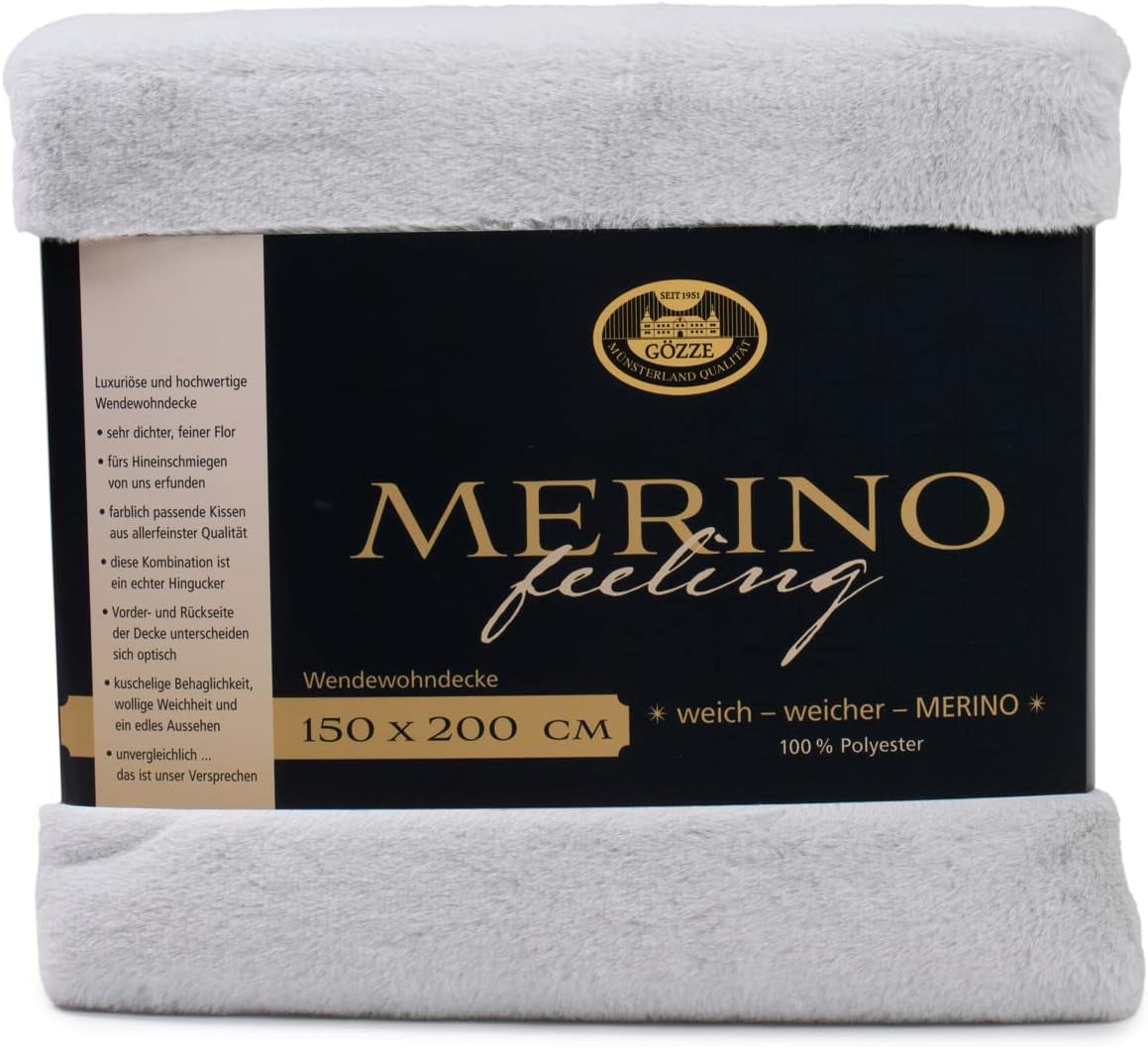 Gözze - Pohodlná přikrývka, oboustranná, vysoká hustota 600 G/M², 150 X 200 Cm - Tmavě zelené postele a přikrývky Besuche den Gözze-Store stříbrná 150 X 200 Cm