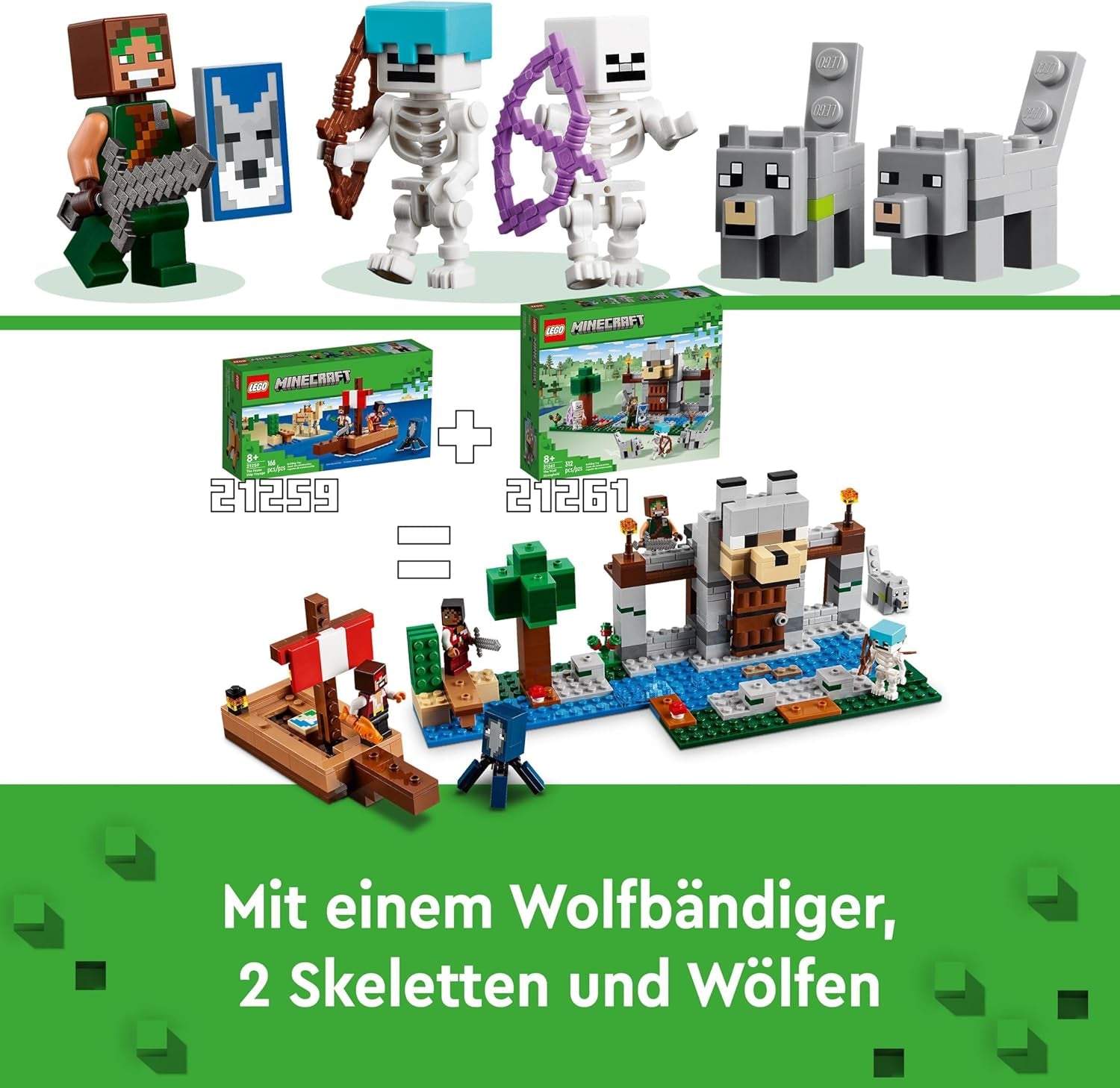 LEGO Minecraft Plavba pirátskou lodí Oliheň a velbloud Postava piráta Hračka na stavbu lodi Dárek pro chlapce a dívky 8 let 21259 Stavebnice Besuche den LEGO-Store